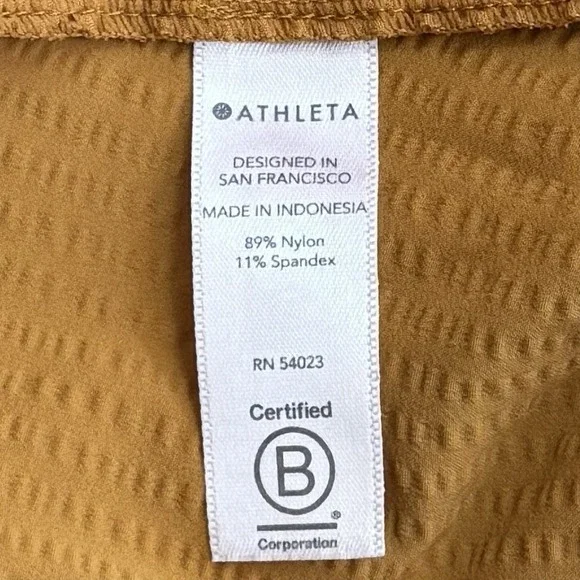 Athleta Textured Brooklyn Short Golden Turmeric Athletic Gym Utility Everyday 2 - Picture 9 of 13